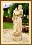 Zahradní socha (sv.Petr s kohoutem)
